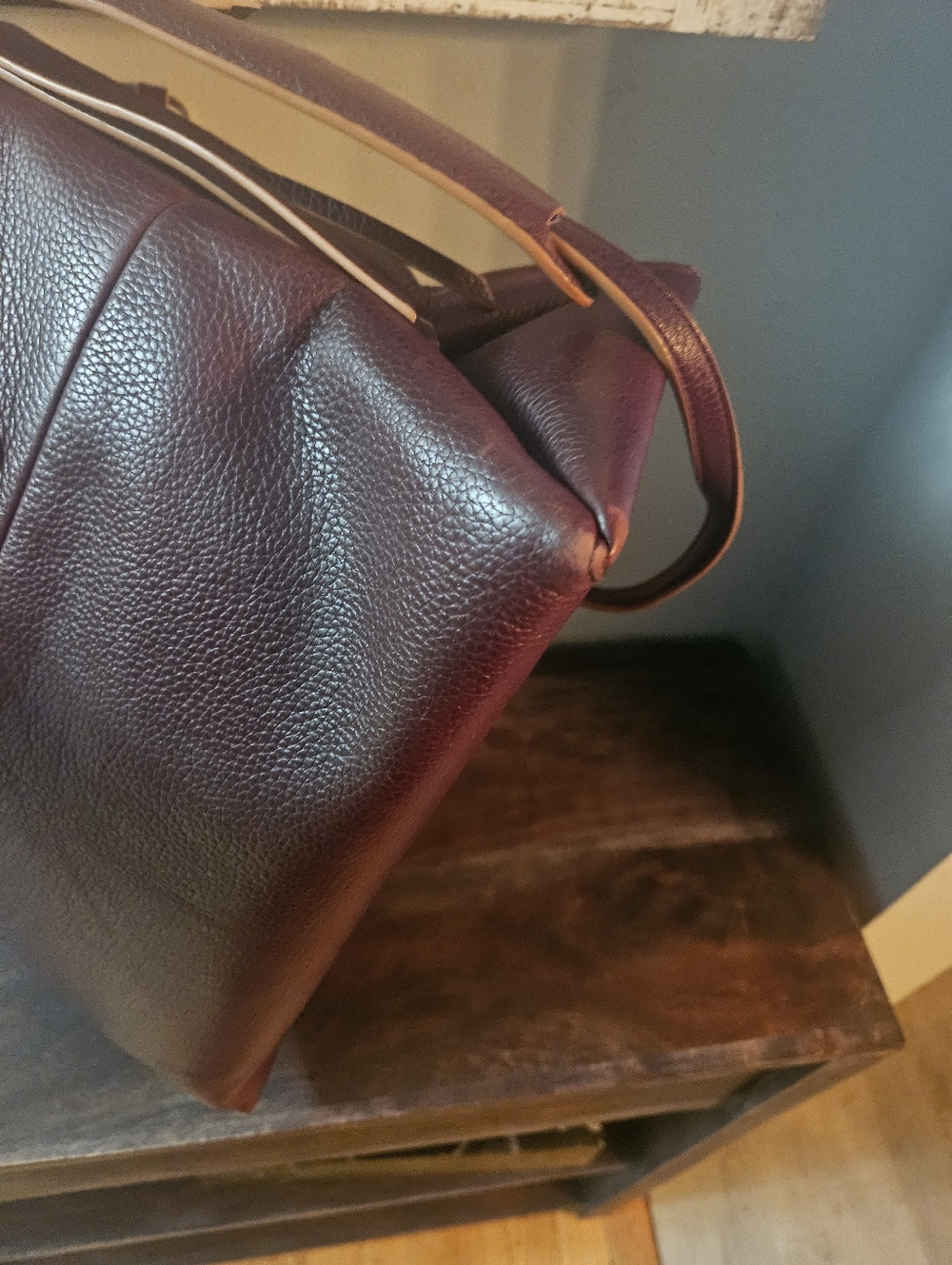 Coach Borough Pebbled Leather in Oxblood Burgundy - Picture 7 of 15
